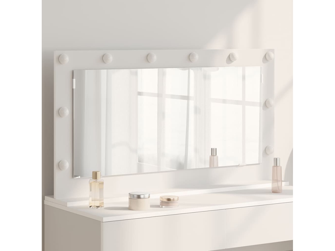 Vidaxl Espelho De Vaidade Retangular Branco 100 X 55 X 18 Cm