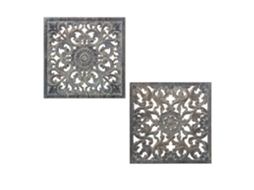 Set 2 Retábulos DRW Madeira (40x40x1,5cm)