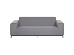 Sofá De 2 Plazas Beliani Rovigo De Tela Gris 186x84x68