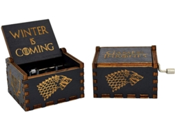 Caixa de Música Antiga Madeira Entalhada Presente Game Of Thrones AQUAFORGE