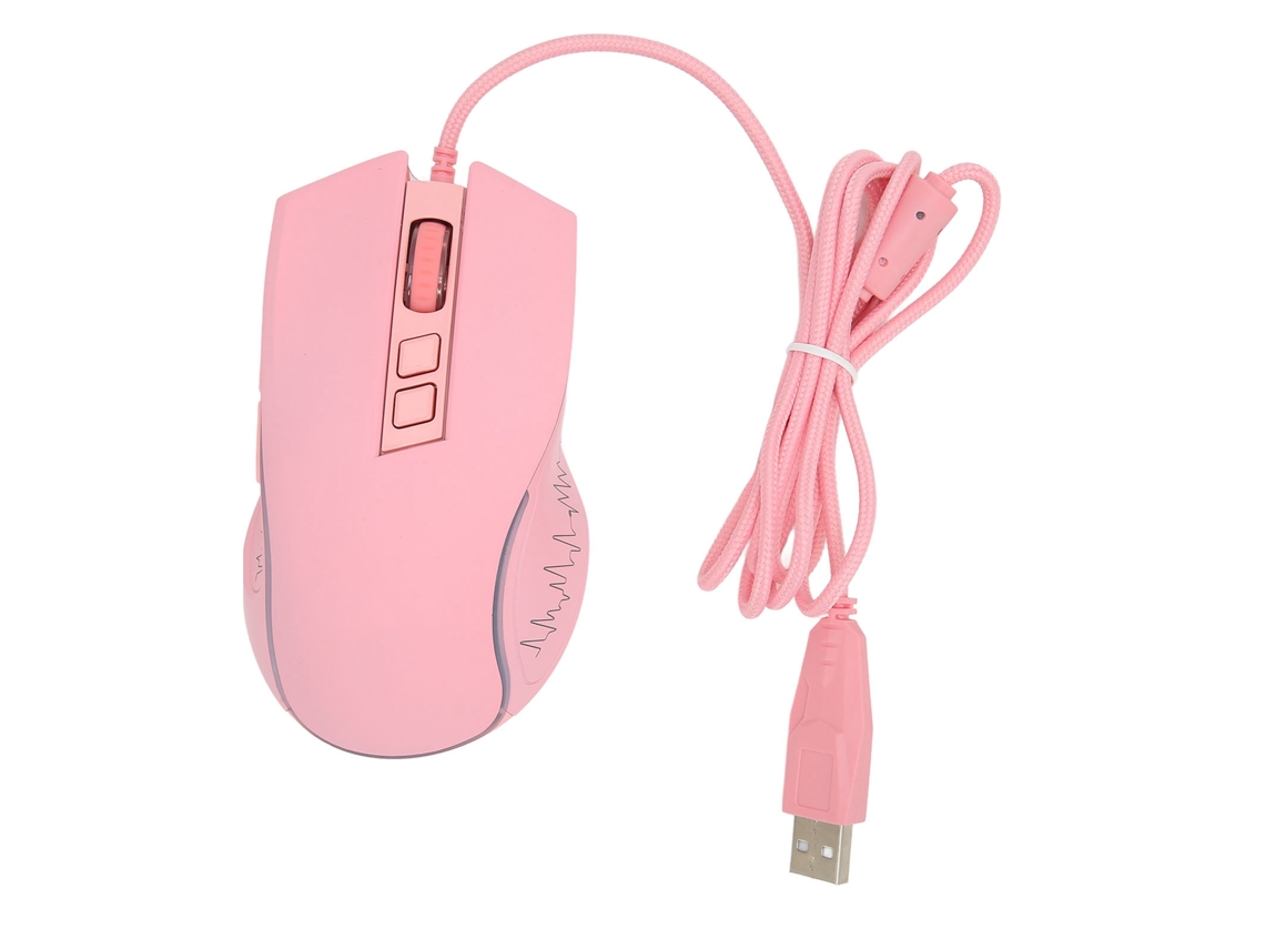 Aetheria mouse Gamer Usb2.0 com Dpi Ajustável Rgb Backlit Design Ergonomico Sensor Óptico Rosa para Pc Laptop