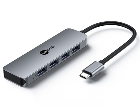 Adaptador LECOO Lkc1340H 4In1 Type-C a 4Usb3.0 para Huawei Mate40/P50 S20