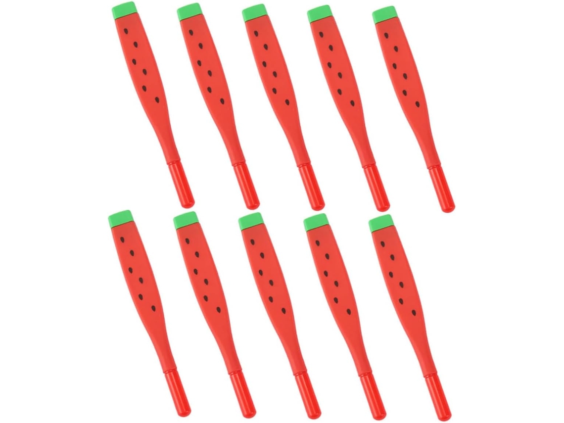 Conjunto De 10 Canetas Em Gel Stobok Na Cor Melancia, Materiais