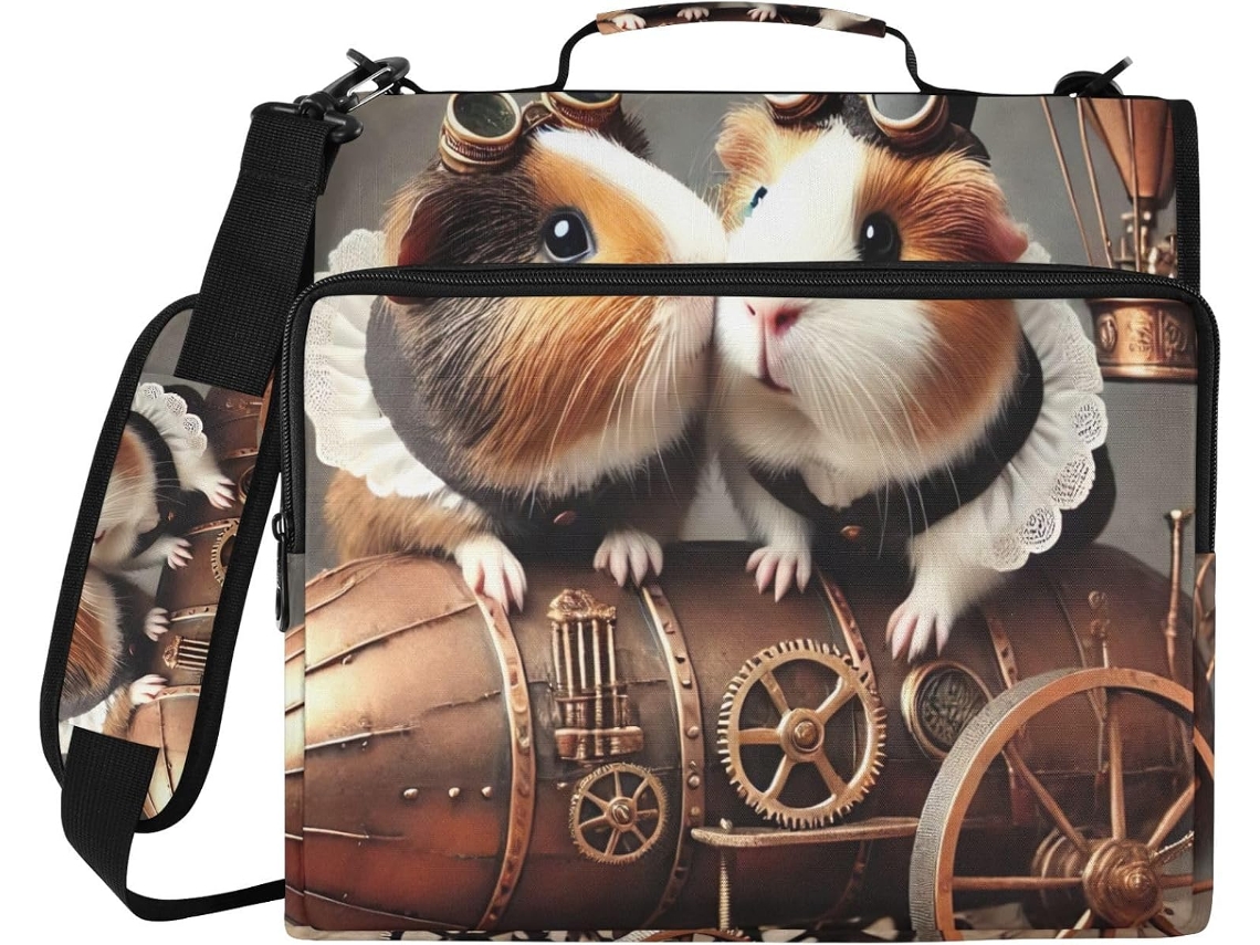 Pasta Escola E Trabalho Com Estampa De Hamster Porquinho Da Índia, À Prova D Água, Com Compartimento Laptop E