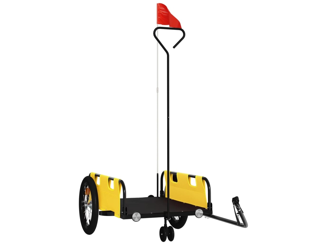 Bike Trailer, Bike Trailers Vidaxl Amarelo Ferro (124 X 64.5 X 36 Cm)