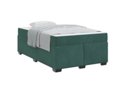 Estrutura da Cama com Colchão Verde Escuro Tecido MAISON EXCLUSIVE 120x190 cm