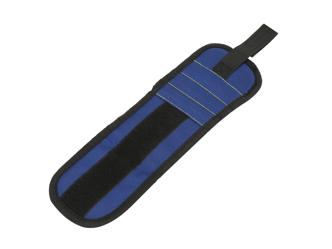 Pulseira multifuncional magnética com 2 ímãs, bolsa para ferramentas e cinto, azul royal.