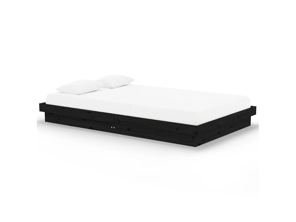Bed Frame, Bed Frames Vidaxl Preto Madeira (120 X 200 Cm)