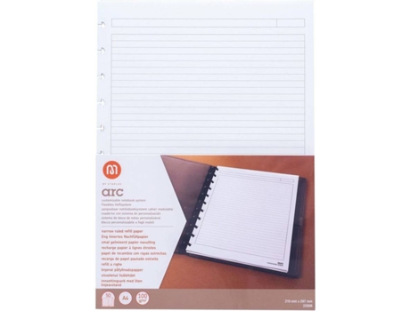 Recarga de Folhas para Cadernos Inteligentes M BY STAPLES Arc (A4 - Pautado - 50 Folhas - Branco)