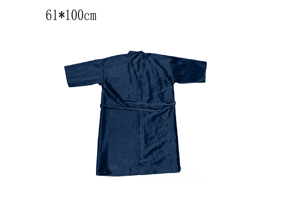 Vestido de Cliente de Salão Robes Cape Hair Salon Bata de Corte de Cabelo para Clientes Estilo Quimono Azul