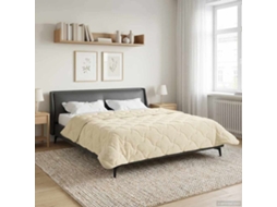 Vidaxl Edredom De Verão Simples Colchonete Creme 220 X 260 Cm