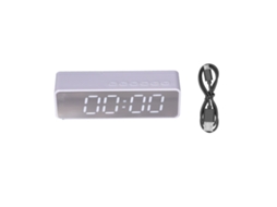 Altifalante Bluetooth LAXISCREED com Relógio e Espelho Led