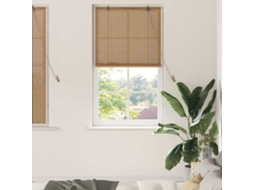 Vidaxl Estores De Rolo Castanho 80 X 160 Cm Bambu