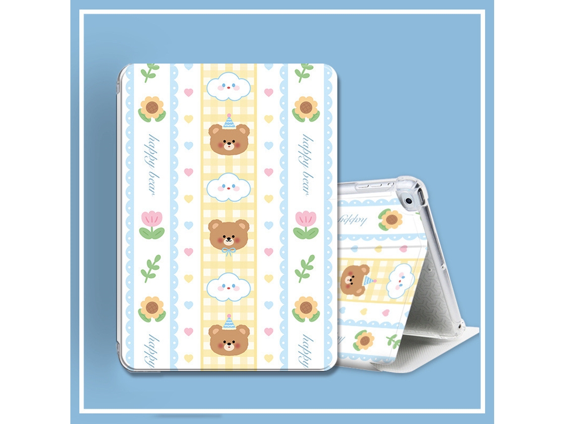 Capa Para Ipad De 11ª Geração (a16) De 11 Polegadas, Estrutura Flexível Em Tpu, Airbag Anti-queda E Urso De Renda. Siurn