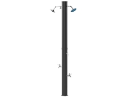 Duche solar 35l, 2 cabeçais, até 55°C, preto, para piscina e campismo 73x18x217cm