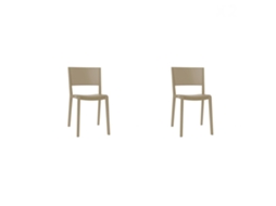 Set 2 Cadeiras Interior, Exterior Areia Spot Resol