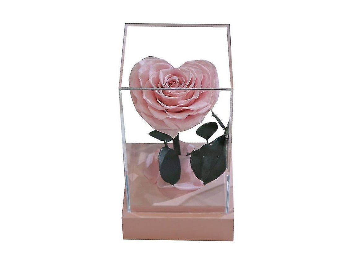 2026 rosa Corazón Eterno Preservada En Acrílico Transparente para San Valentín Cumpleaños Regalo Romántico