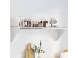 Vidaxl Prateleira De Parede 100x45x31 Cm Aço Inoxidável Prateado