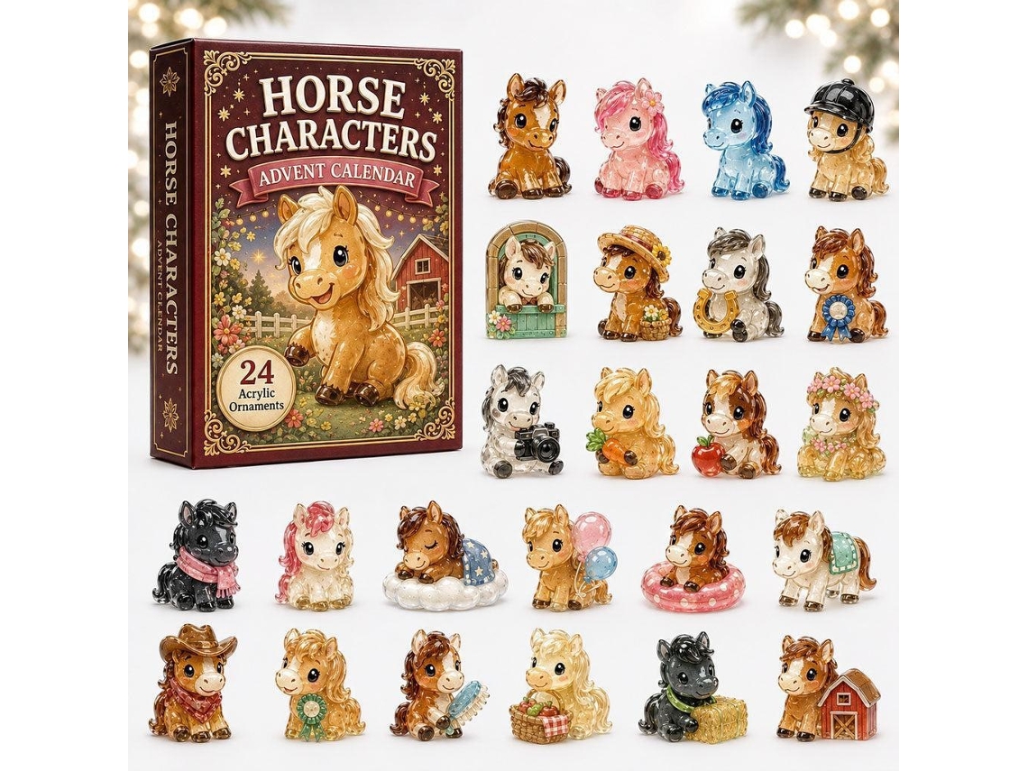 Calendário Do Advento 2d 2026 (cavalos Com Efeito De Cristal)