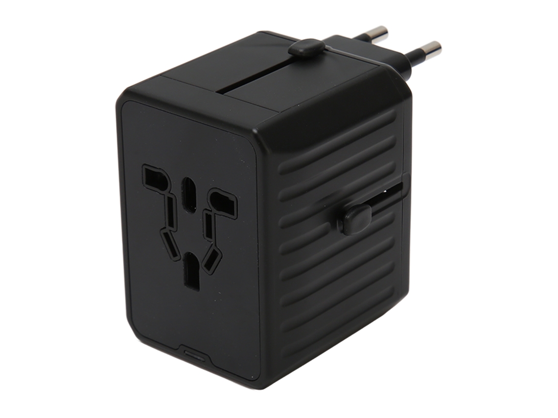 Adaptador de Viaje Universal 8 en 1, 2 Puertos USB-C, 4 USB-A, Enchufe Internacional para EE. UU. con S/MARCA