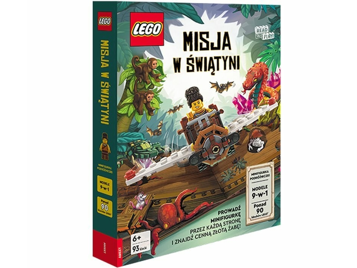 Livro da marca Lego Master. Missão no Templo