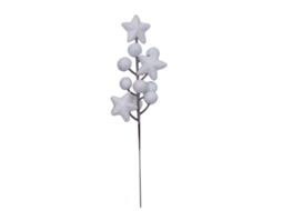 Pau De Decoração Branco Dourado Em Pó 21cm