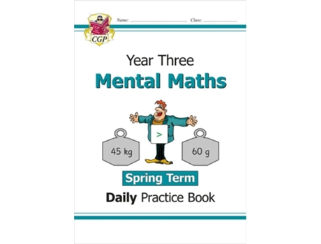 Livro KS2 Mental Maths Year 3 Daily Practice Book Spring Term de CGP Books (Inglês)
