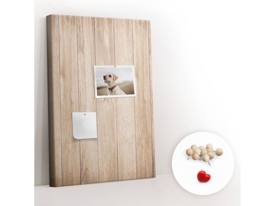 Painel De Cortiça Para Parede Tábuas Claras Madeira Para A Sala De Estar Espelharte (40x60 Cm)