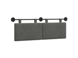 Conjunto 1 Cabeceira Suspensa Vidaxl Cinzento Escuro Cordão (130 X 55 X 5 Cm)
