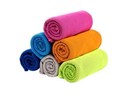 Conjunto de 4 Toalhas Refrescantes , Toalhas de Microfibra Macias e Respiráveis​​ para Ioga, Golfe, Academia e Muito Mais BRILVIBERA (100x30 Cm)