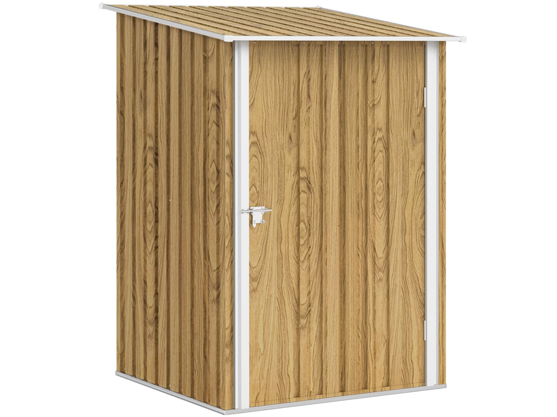 Casa de Jardim para Ferramentas em Aço Galvanizado com Porta de Abrir (100x104x160 cm) BTFORUS