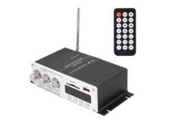 Amplificador De Áudio Digital Bluetooth A7 Com Rádio Fm, Controle Remoto, Usb E Mp3.