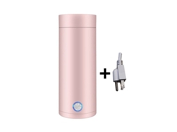 Chaleira portátil de viagem Slowmoose 400ml, mini chaleira 3 em 1 com função de preservação de calor, rosa