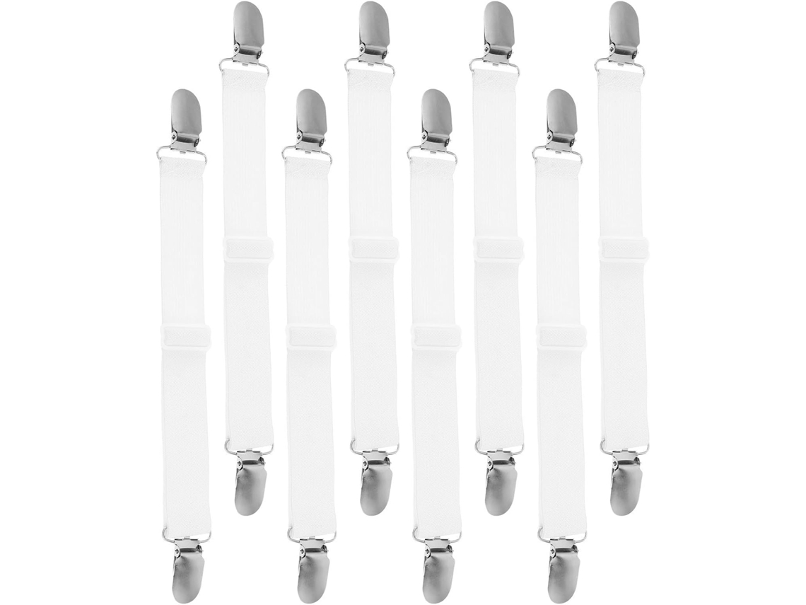 Abaodam 8 Prendedores De Lençol Ajustáveis, Clipes De Fixação Em Nylon E Metal, Cintas Elásticas Para Cama, Fixação E