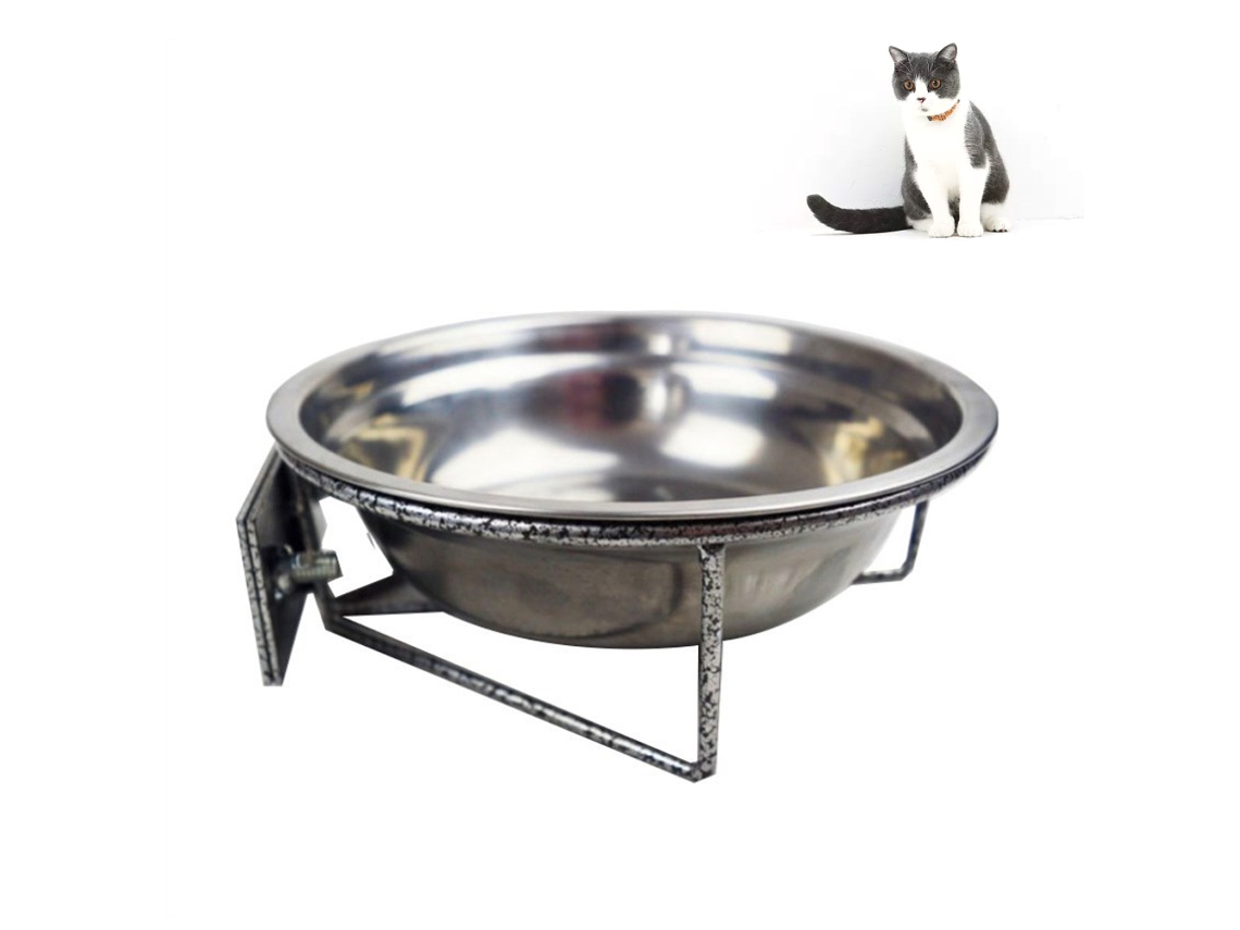 Gaiola Para Animais De Estimação Suspensa Com Prato De Alimento E Tigela De Aço Inoxidável