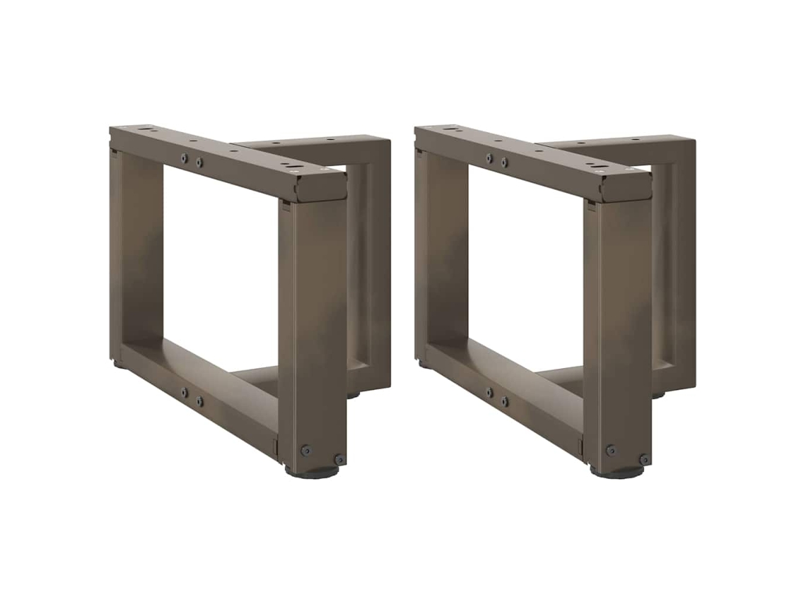Vidaxl Pés Para Mesa De Centro Em Forma De T, 2 Peças, Preto, 40x25x(30-31) Cm, Aço