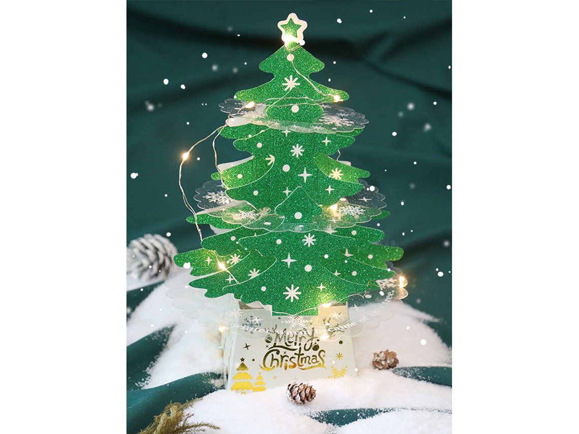 Árvore De Natal 3d (dourada, Sem Luzes) Eoocoo