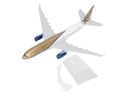 Mali modelo de Avião de Liga Metálica com Suporte para Mesa Colecionável e Decoração