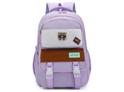 Mochila Colorida, Grande Capacidade, Impermeável, Adequada Para Meninas, Estudantes Do Ensino Médio, Universitárias, Etc. Roxa