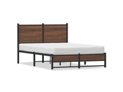 Bed Frame, Bed Frames Vidaxl Marrom Aço (120 X 190 Cm)