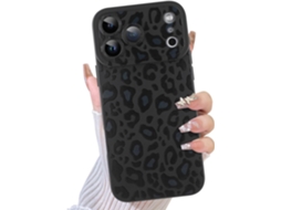 Capa Para Iphone 17 Pro Max 2025 Com Estampa Fofa De Leopardo E Oncinha, Proteção Para A Câmera, Silicone Resistente A Impactos Com Estampa De Oncinha