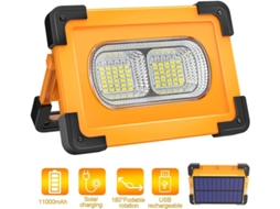 Rebe luz de Emergência Led Recarregável 80w com Painel Solar 4 Modos Portátil para Camping e Trabalhos Diy