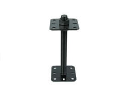 Suporte Ajustável Preto para Postes Entre 8X8 e 12X12Cm M20 Por Unidade WOVAR