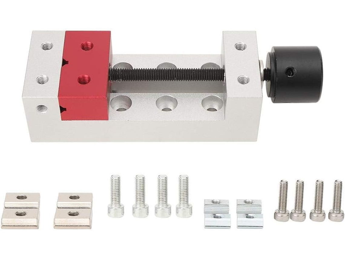 Torno De Bancada De Alumínio Mini De 50 Mm Para Fixação Em Mesas.