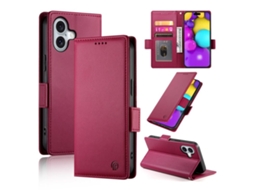 Capa Para Iphone 17 Em Couro Com Revestimento Fosco Magnético E Fivela Lateral.