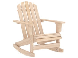 Vidaxl Cadeira Adirondack De Baloiçar Para Jardim Abeto Maciço
