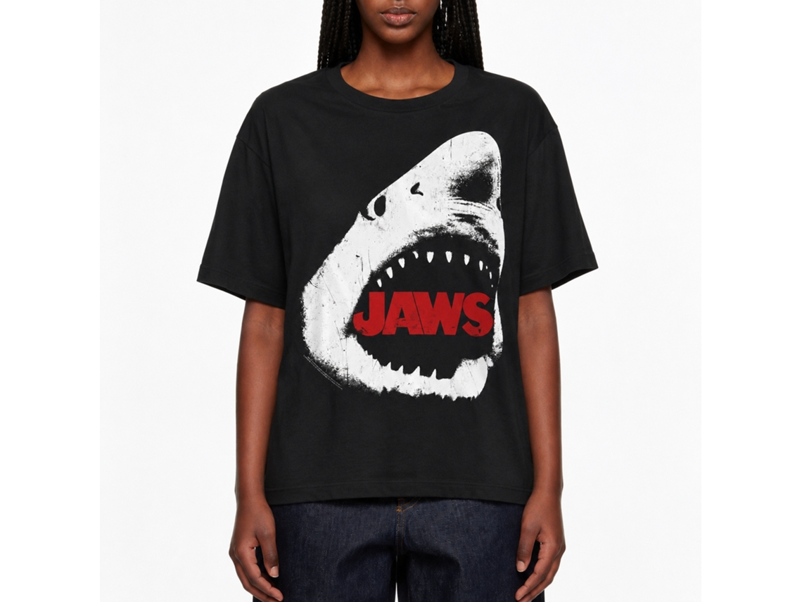 Rockinstone Jaws Movie Comin' For U Black Adult T-shirt Size:m