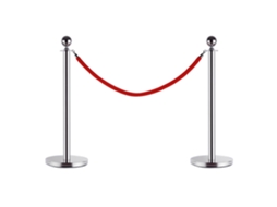 Cercas Cerca com Cordas Vermelhas Aço Inoxidável Ф32 X 95cm Prata Ge