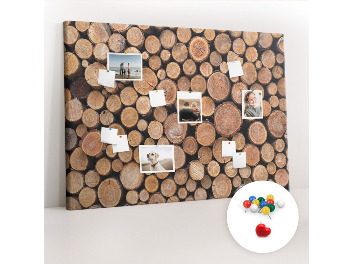 Painel De Cortiça Para Parede Anéis De Árvore Para O Escritório Espelharte (140x100 Cm)