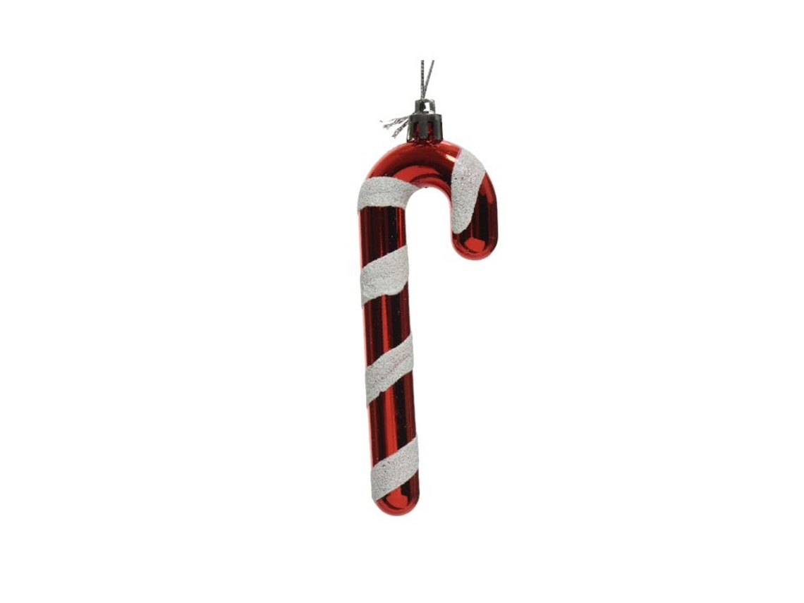 Decoração De Festa 2 Bastonetes De Açúcar Vermelho E Branco 12 Cm Interior